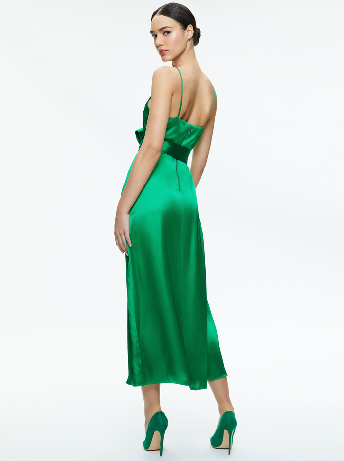 Lanelle Maxi Cape Dress In Light Emerald | Alice And Olivia