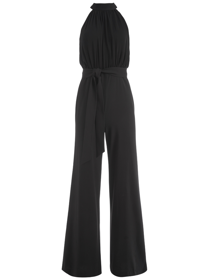 Thelma Halter Neck Jumpsuit In Black | Alice And Olivia