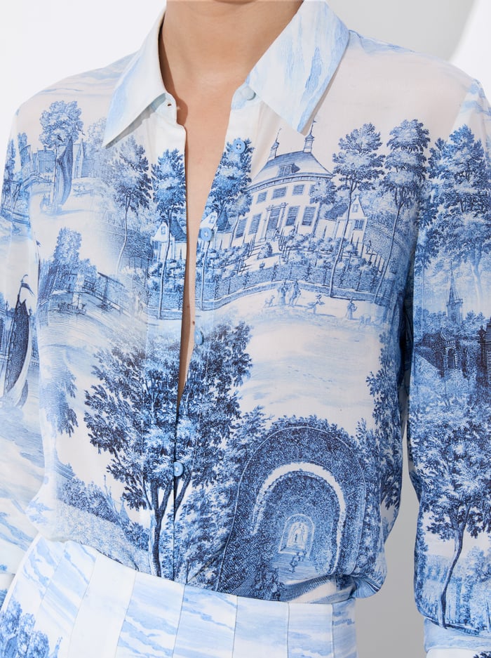 WILLA SILK BLOUSE - CHATEAU image 3 - Alice And Olivia