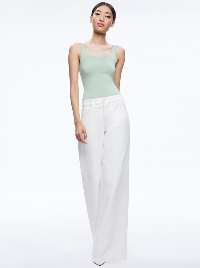 DARYN SCULPTING TANK - GREEN TEA image 4 - Alice And Olivia