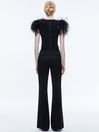 TAMICA FEATHER DETAIL TOP