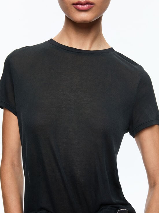 BLACK-CINDY CROPPED TEE
