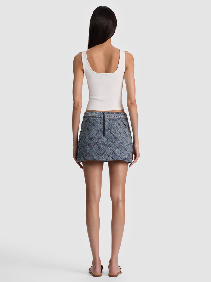 RUBI MINI SKIRT - INDIGO image 2 - ALICE + OLIVIA