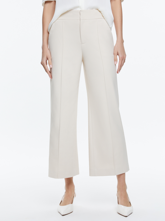 DYLAN CROPPED PANT - SOLID OATMEAL - Alice And Olivia