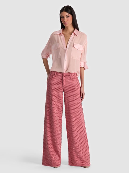 ENGLISH ROSE-FINELY OVERSIZED UTILITY SHIRT