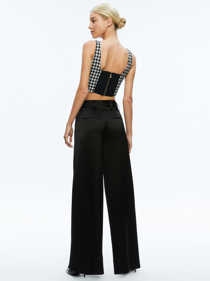 BRESLIN CORSET TOP - BLACK/OFF WHITE image 1 - Alice And Olivia