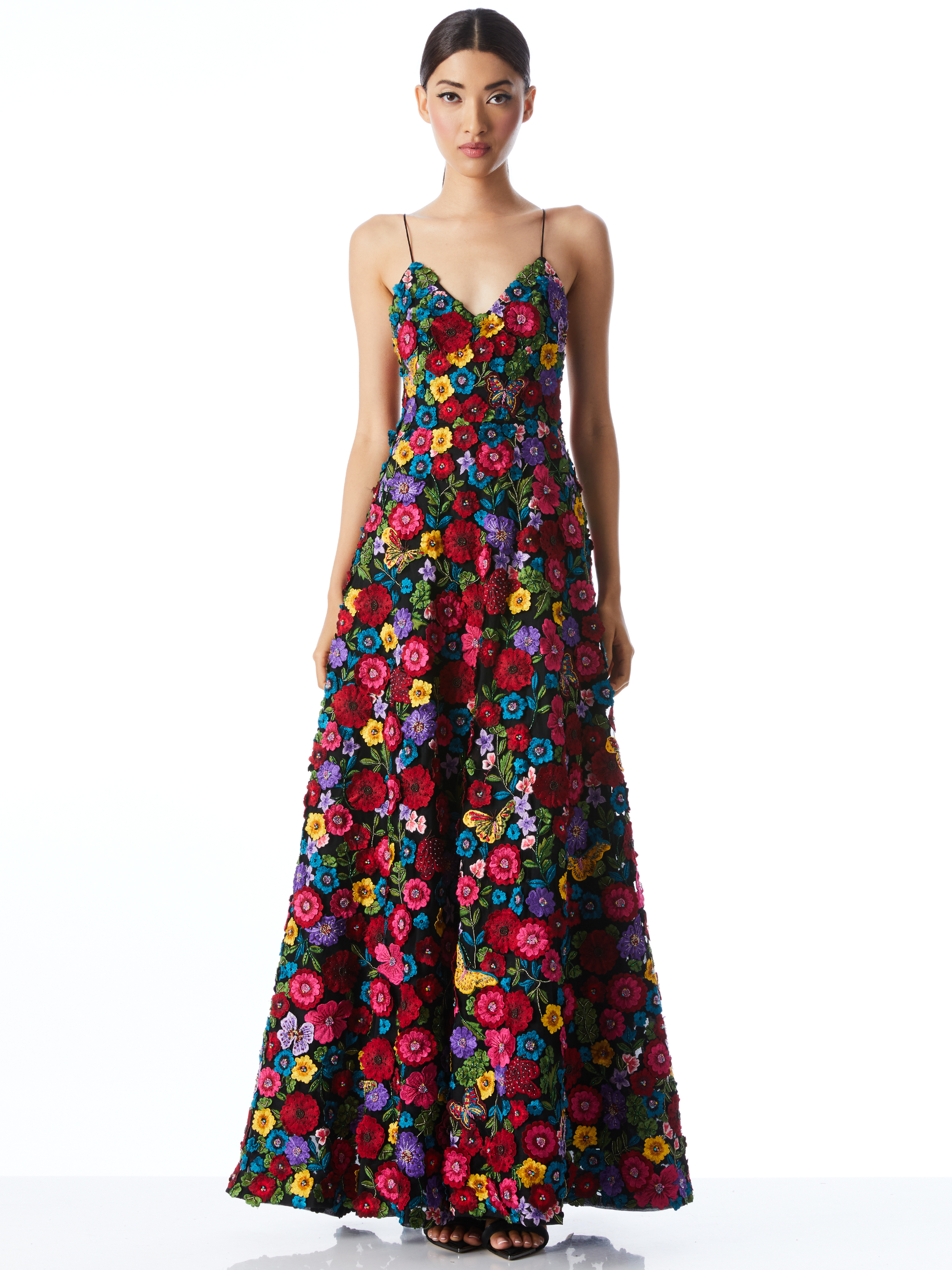 Domenica Embellished Ball Gown In Multi | Alice And Olivia
