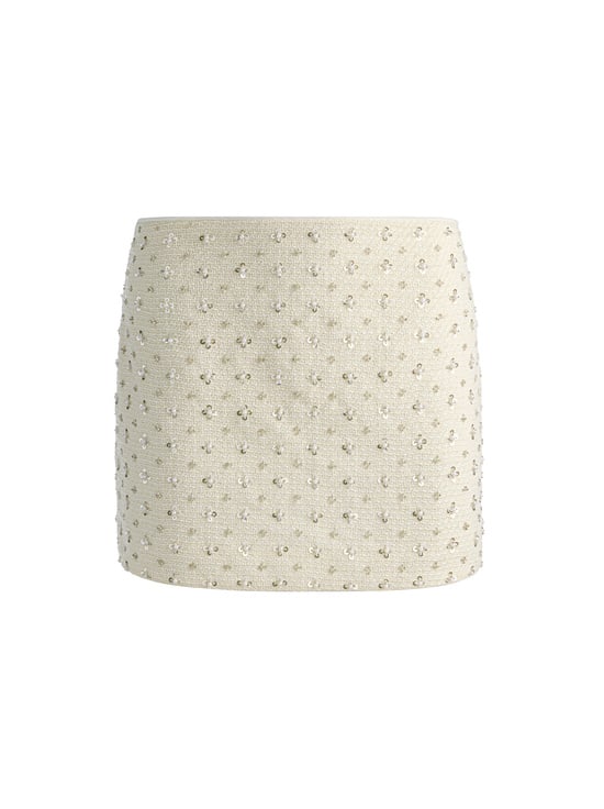 VANILLA-RUBI EMBELLISHED MINI SKIRT