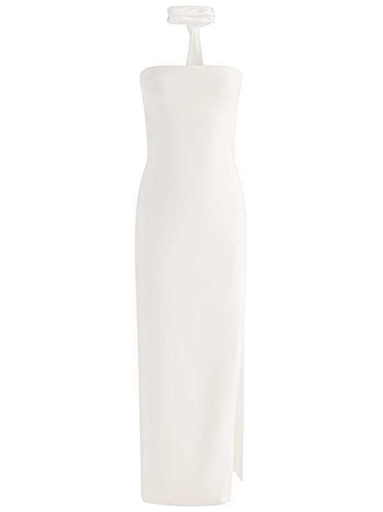 OFF WHITE-CHANA MAXI DRESS WITH SCARF