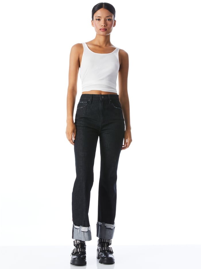 JEMI RIBBED TANK - OFF WHITE image 2 - Alice And Olivia