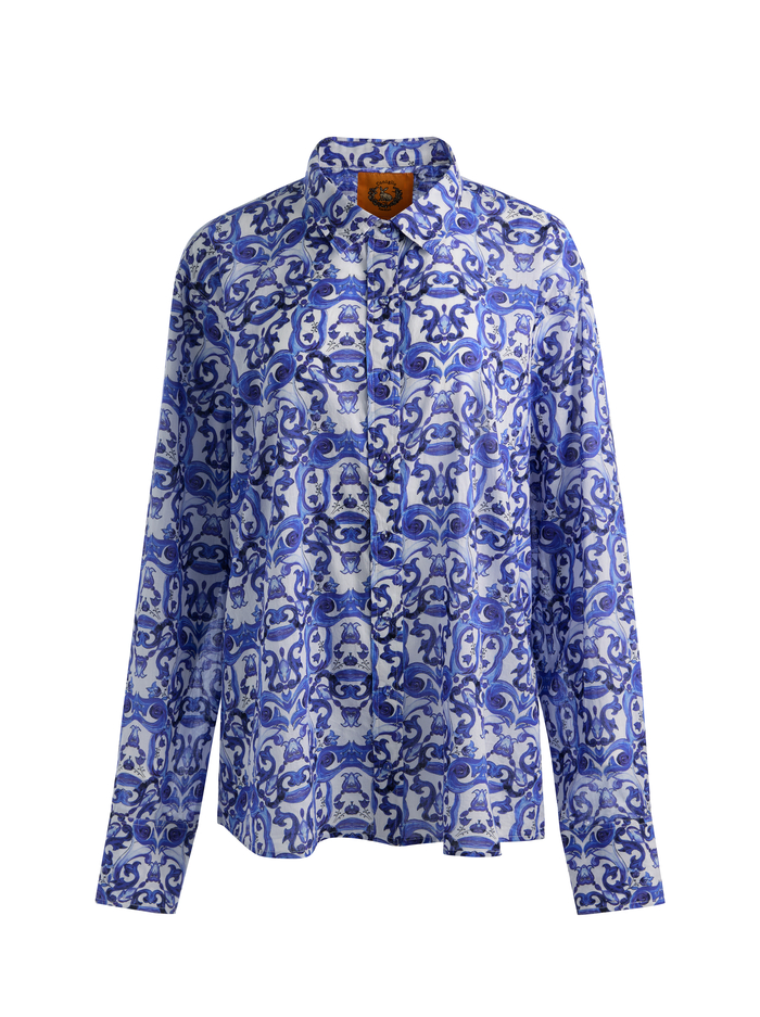 A+O X CONIGLIO PALM BEACH BUTTON DOWN - SOLSTICE image 6 - ALICE + OLIVIA
