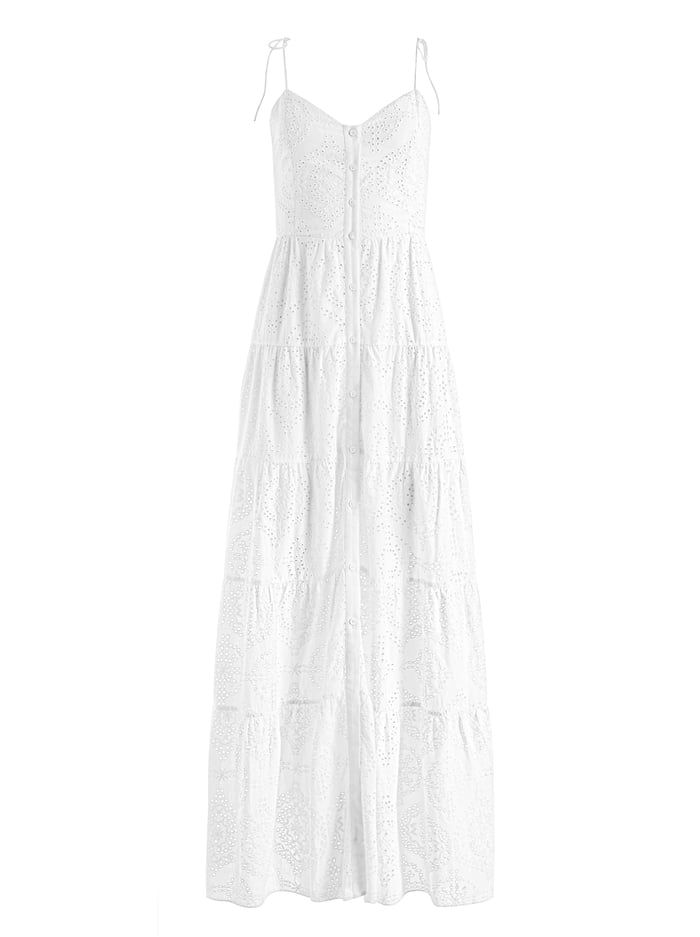 SHANTELLA TIERED BUTTON FRONT MAXI DRESS - OFF WHITE image 5 - Alice And Olivia