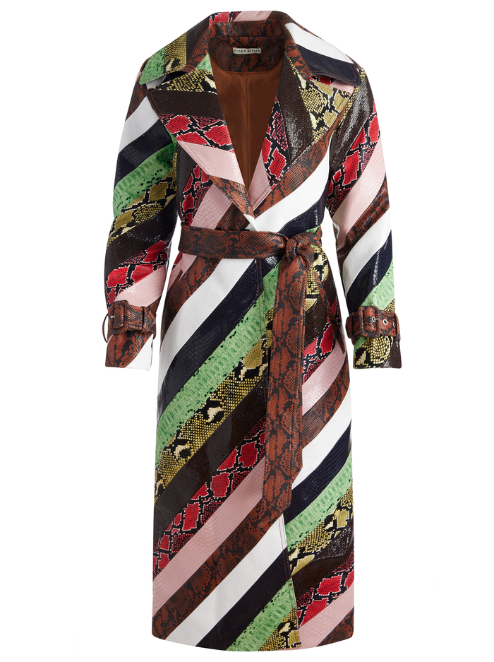 KEITH VEGAN MIDI TRENCH - MULTI image 4 - Alice And Olivia