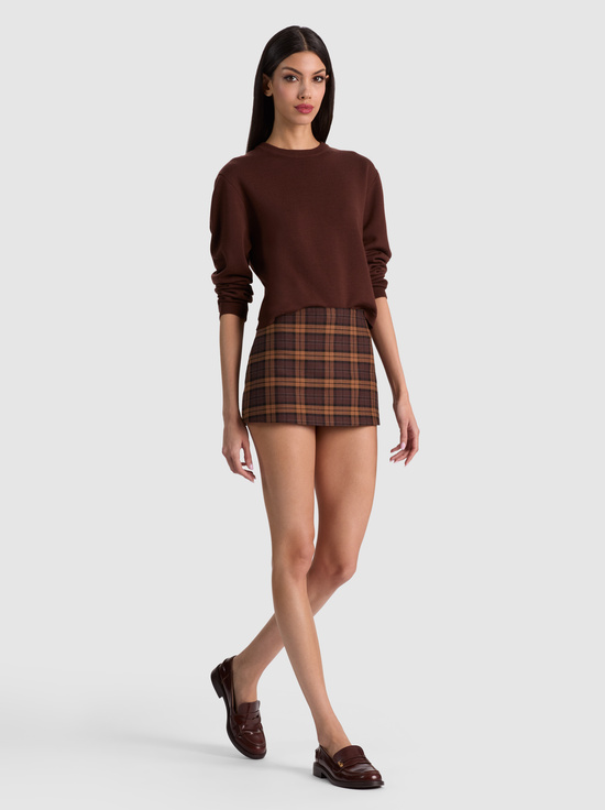 DARK CHOCOLATE/CAMEL-MACE MINI SKORT