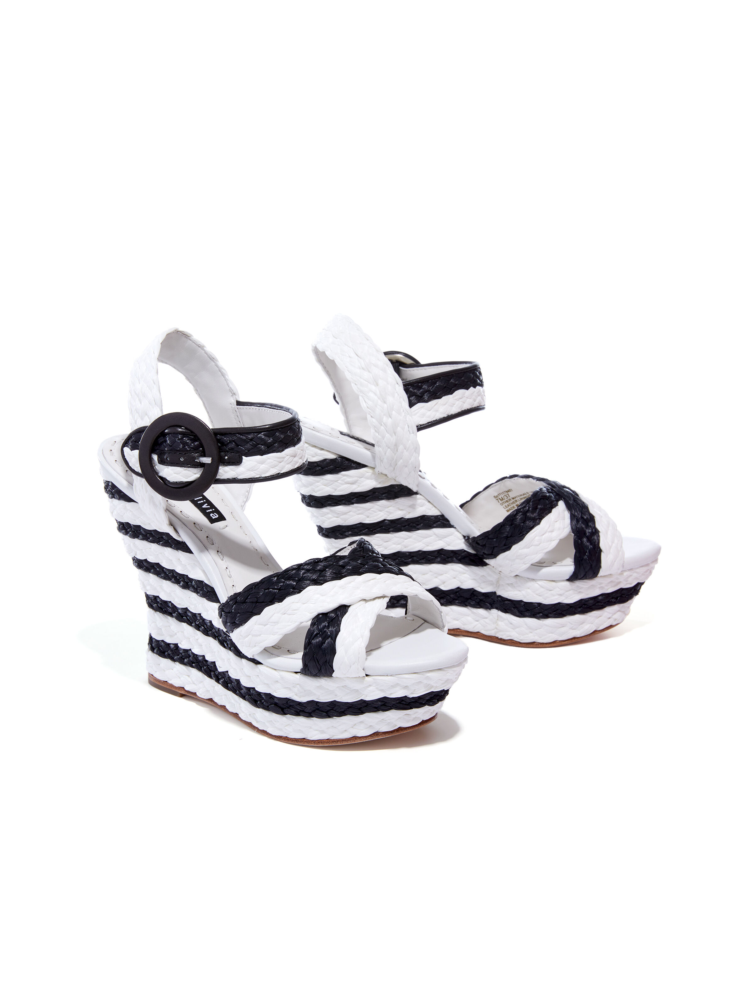 Josiey Sandal In Black white Alice And Olivia