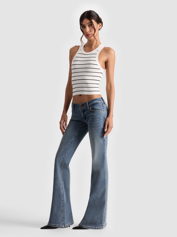 BELLA LOW RISE JEAN - ALBERTINE BLUE image 4 - Alice And Olivia