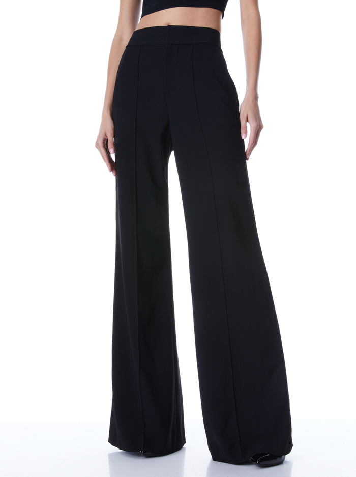 Dylan High Waisted Wide Leg Pant In Black | Alice And Olivia