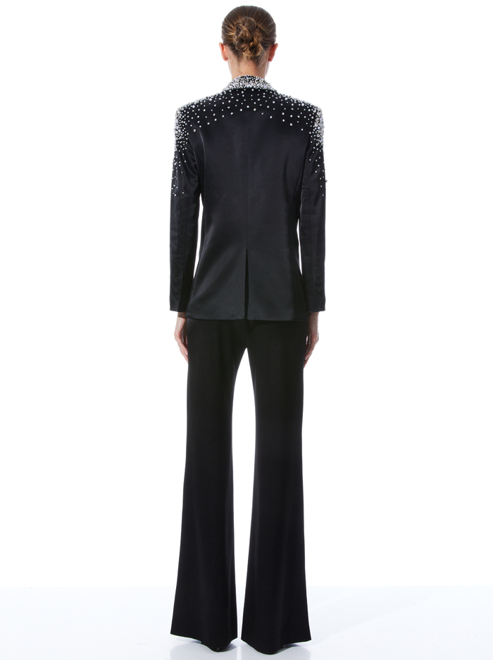 IVAN CRYSTAL EMBELLISHED BLAZER - BLACK image 1 - ALICE + OLIVIA