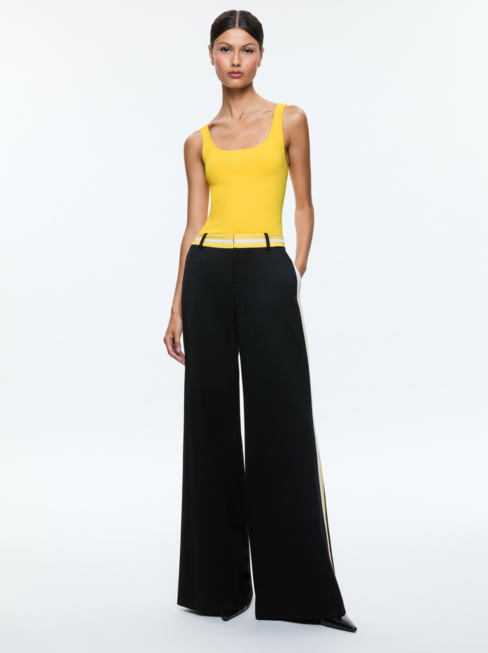 ERIC PANT - BLACK/MUSTARD SEED/WHITE image 1 - Alice And Olivia