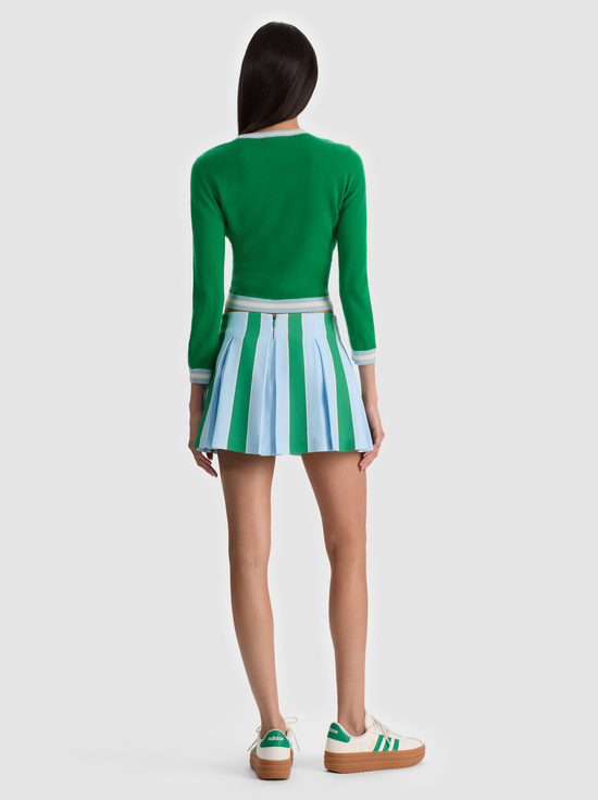 HRLOM STRIPE CROLNA BLU/GRN AP-EMILIE MINI SKIRT