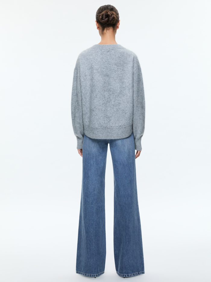 ELSA PULLOVER - MEDIUM HEATHER GREY image 2 - Alice And Olivia