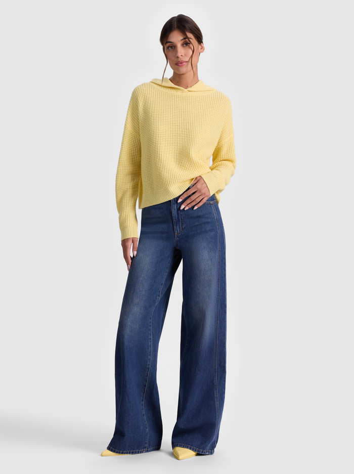 EMMANUELLE CASHMERE HOODIE - BUTTER image 1 - ALICE + OLIVIA