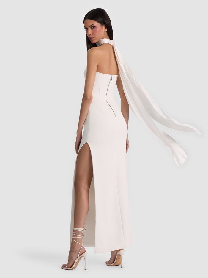 CHANA MAXI DRESS WITH SCARF - OFF WHITE image 2 - ALICE + OLIVIA