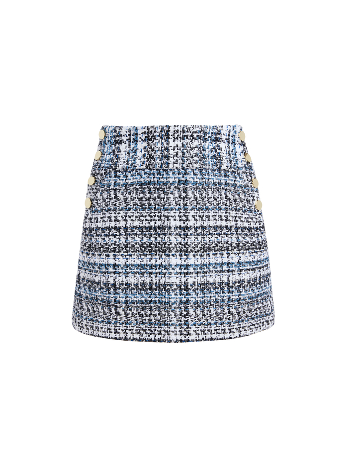 DONALD MINI SKIRT - BLUE EYES/MULTI image 4 - Alice And Olivia