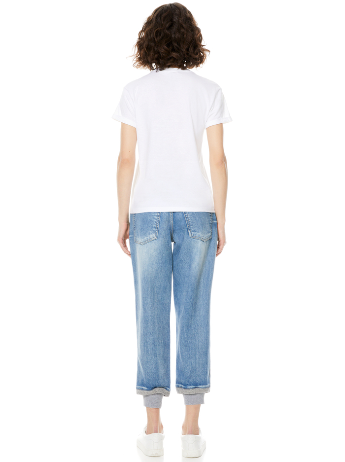 KESHA LOW RISE JEAN W RIB - BEST INTENTIONS image 1 - ALICE + OLIVIA