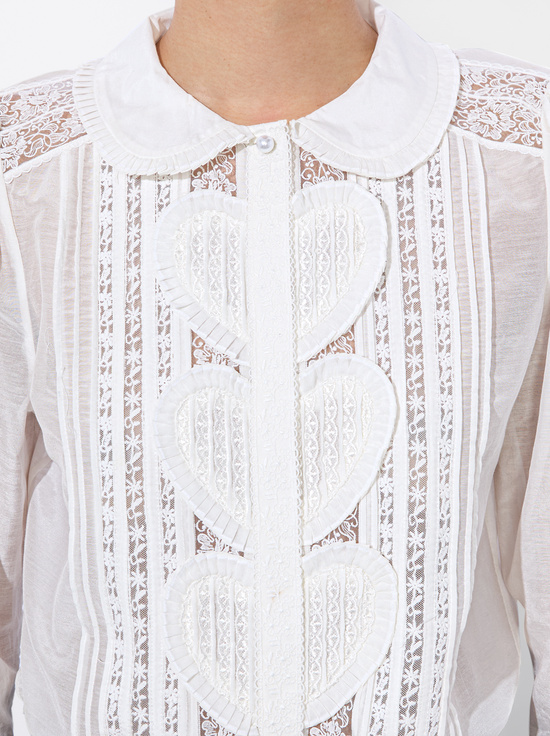 OFF WHITE-KURT MIXED MEDIA BLOUSE