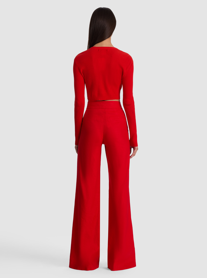 DYLAN LINEN PANT - CHILI PEPPER image 2 - ALICE + OLIVIA