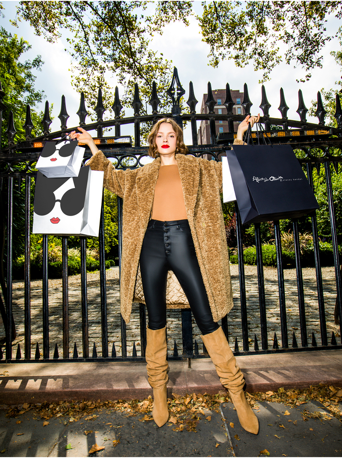 CINDY CROPPED TEE - CAMEL image 6 - ALICE + OLIVIA