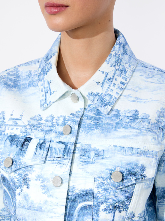 CHATEAU-CHLOE PRINTED DENIM JACKET