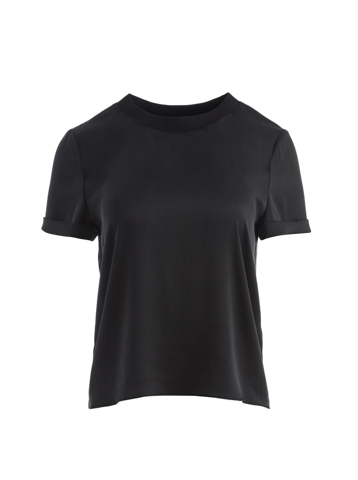 BRADEN RELAXED TEE - BLACK image 5 - Alice And Olivia