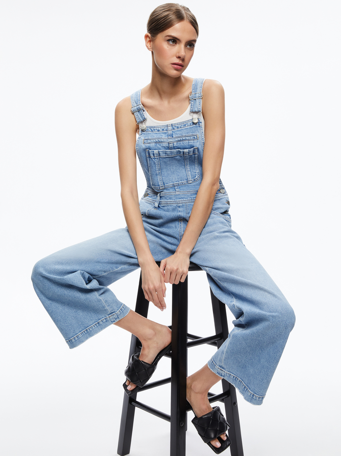 WESSON STRAIGHT LEG JEAN OVERALLS - MADDY BLUE image 2 - ALICE + OLIVIA