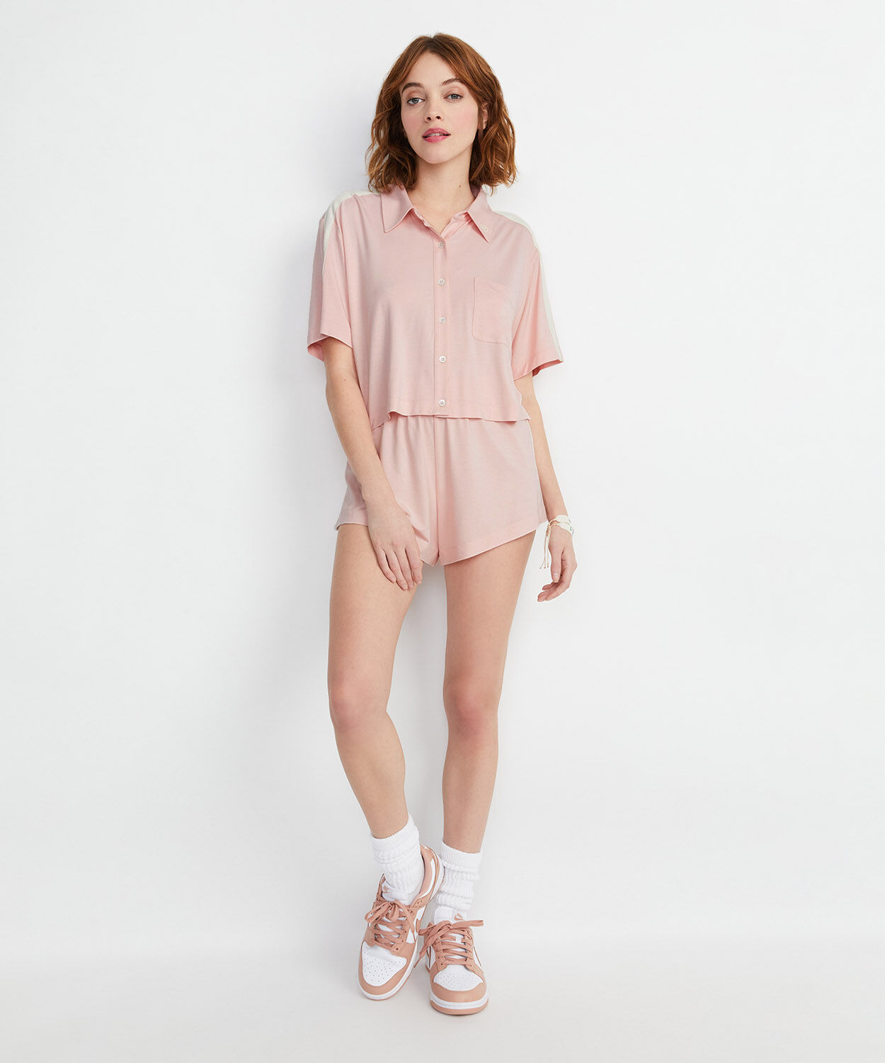 A o X Big Feelings Madden Short Sleeve Pj Set In Rosy Pink Alice Olivia