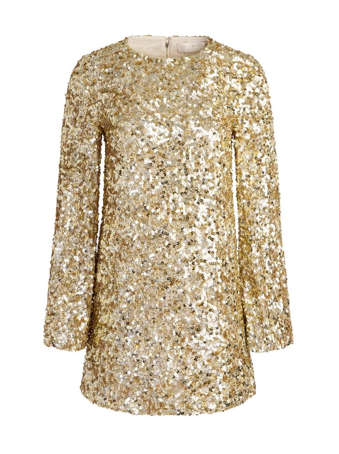 ELEONORA MINI DRESS - CHAMPAGNE/PALE GOLD image 6 - Alice And Olivia