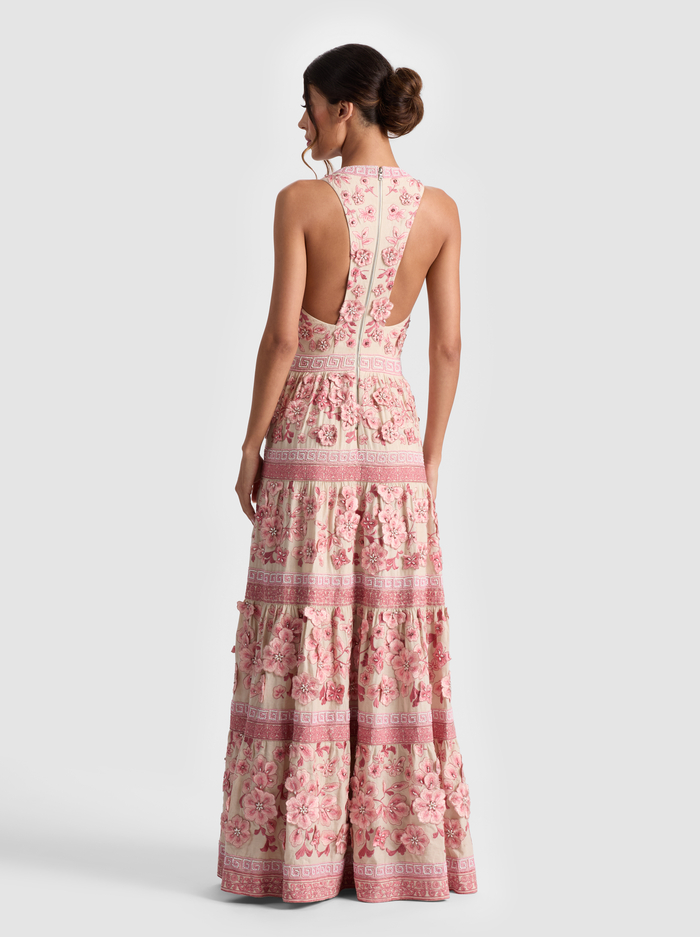 MAGDALENA MAXI GOWN - DUSTY ROSE/BISCOTTI image 3 - Alice And Olivia