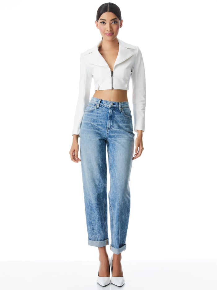 YARDLEY VEGAN JACKET - OFF WHITE image 6 - Alice And Olivia