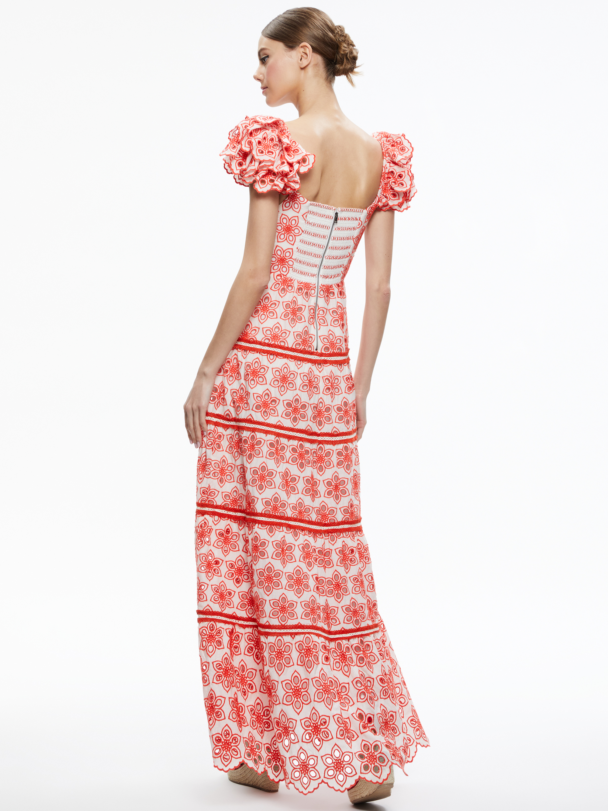 Alice - Eye-Catching Cutout Fringe Maxi Dress main image 1