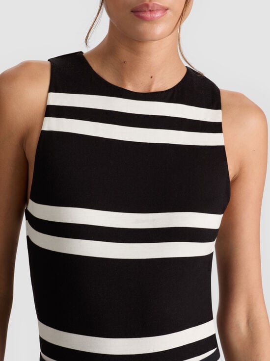 PADDLEBOARD STRIPE BLACK/ECRU-ROTHY BODYSUIT