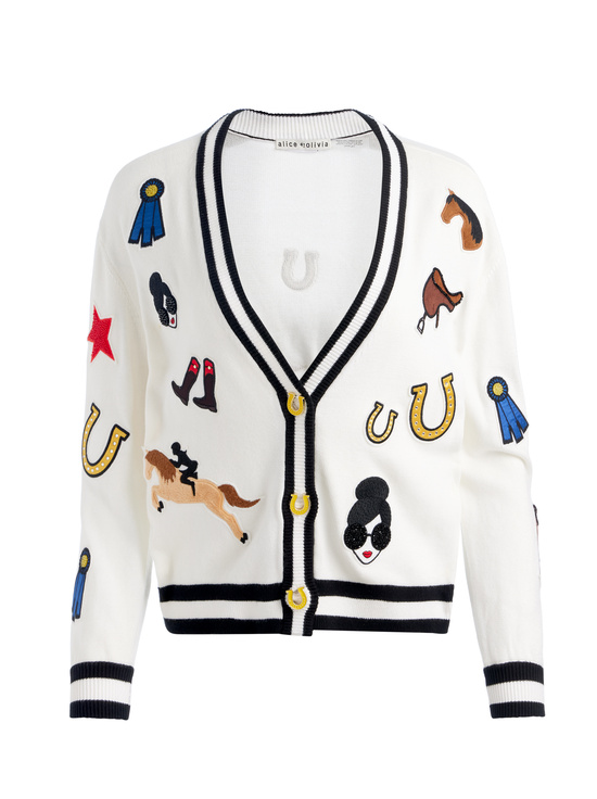 SOFT WHITE MULTI-BRADLEY CARDIGAN