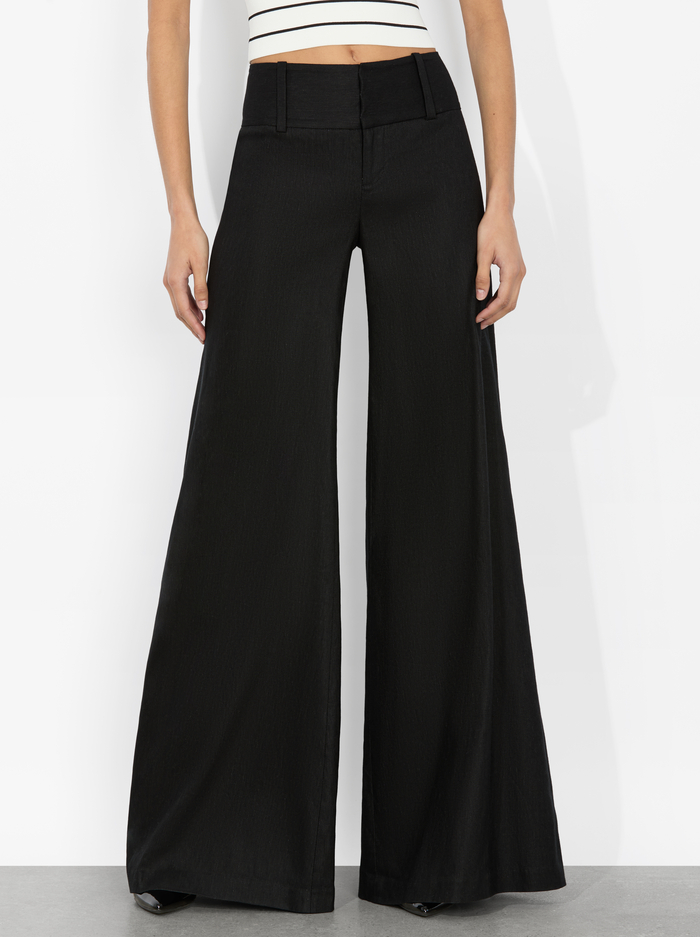 OLIVIA LINEN PANT - BLACK - Alice And Olivia
