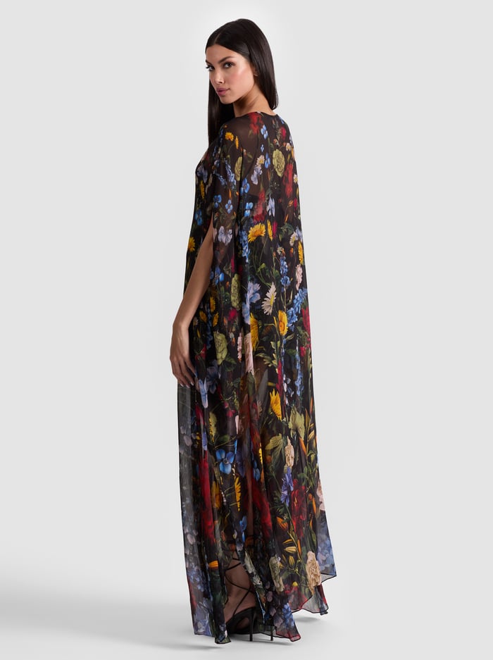 LINN CAPE MAXI DRESS - SOCIAL HOUR BLACK image 2 - Alice And Olivia