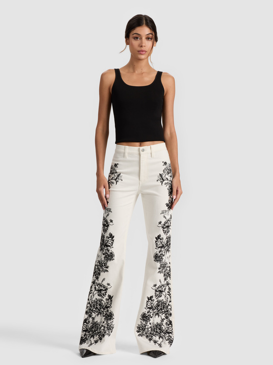 OFF WHITE/BLACK-SB EMBROIDERED JEAN