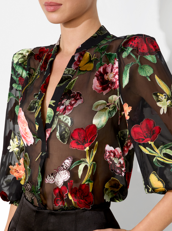SHEILA BLOUSE - IN THE WIND FLORAL image 3 - Alice And Olivia