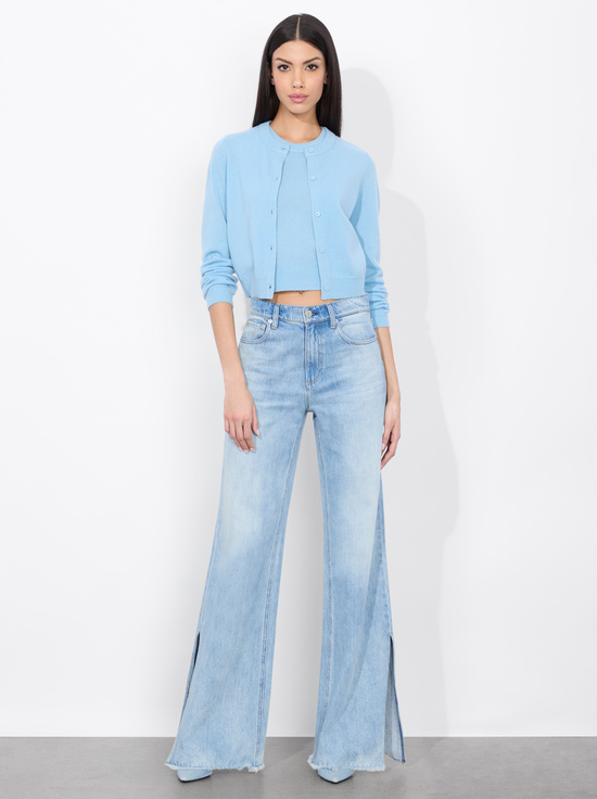 MINERAL BLUE-DOLLIE CASHMERE CARDIGAN