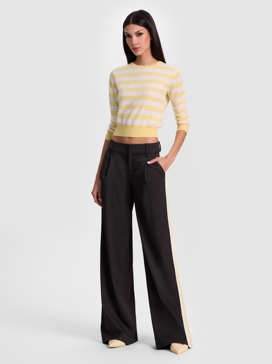 CHARCOAL/BUTTER-ERIC PANT WITH SIDE STRIPE