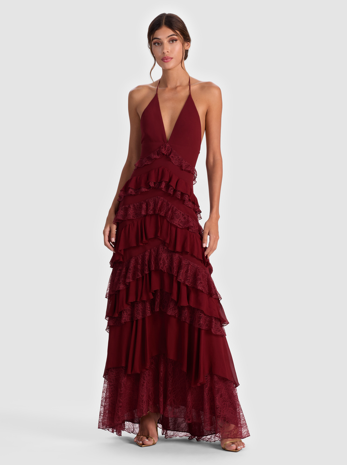 LIANA MAXI DRESS - OXBLOOD - Alice And Olivia