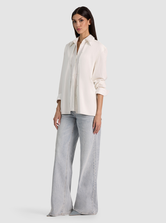 OFF WHITE-AIMEE DOUBLE LAYER BUTTON DOWN